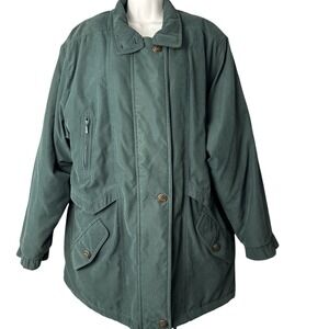 VTG Preswick & Moore Jacket Women's Med Hunter Green Heavey Jacket 3-way Zip